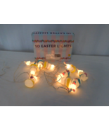Easter Set of 10 Pastel Multi-Color Rabbits Spring Lights  White Wire Vi... - £19.39 GBP