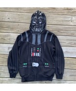 Star Wars Darth Vader Hoodie Full Zip Face Mask Black Youth Kids Size 2XL - $397.92 MXN