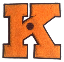 1950&#39;s Kennedy Jr HS Mishawaka Indiana IN Letterman &quot;K&quot; Basketball Patch 6.5&quot; - £15.71 GBP