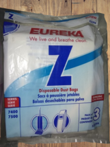 Eureka Style Z 7400 7500 Series Disposable Dust Bags 52339A 1 pack of 3 Bags - £7.39 GBP