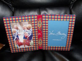 Vera Bradley Double 4"  X 6" Tabletop Picture Frame Emily Pattern Blue Plaid NEW - $18.98