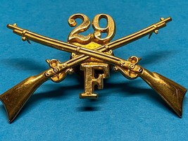 1896-1905, Spanish American War, F Company, 29th Infantry Regiment, Cap Device - £27.25 GBP