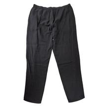 Eileen Fisher 100% Organic Cotton Tapered Ankle Black Pant Sz M NWT $178 - $87.12