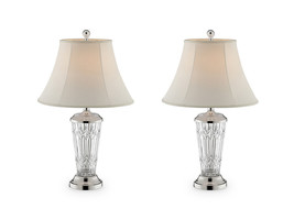 Ore Furniture K-5719-21 26.5 in. Portia Glass Table Lamp - Set of 2 - £151.21 GBP