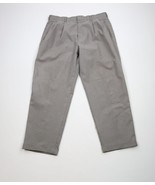 Vintage 90s Levis Mens 34x29 Distressed Pleated Cuffed Wide Leg Chino Pa... - $67.63 CAD