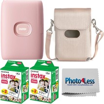 Soft Pink 40 Exposures Fujifilm Instax Mini Link 2 Smartphone Printer | Case. - £152.49 GBP