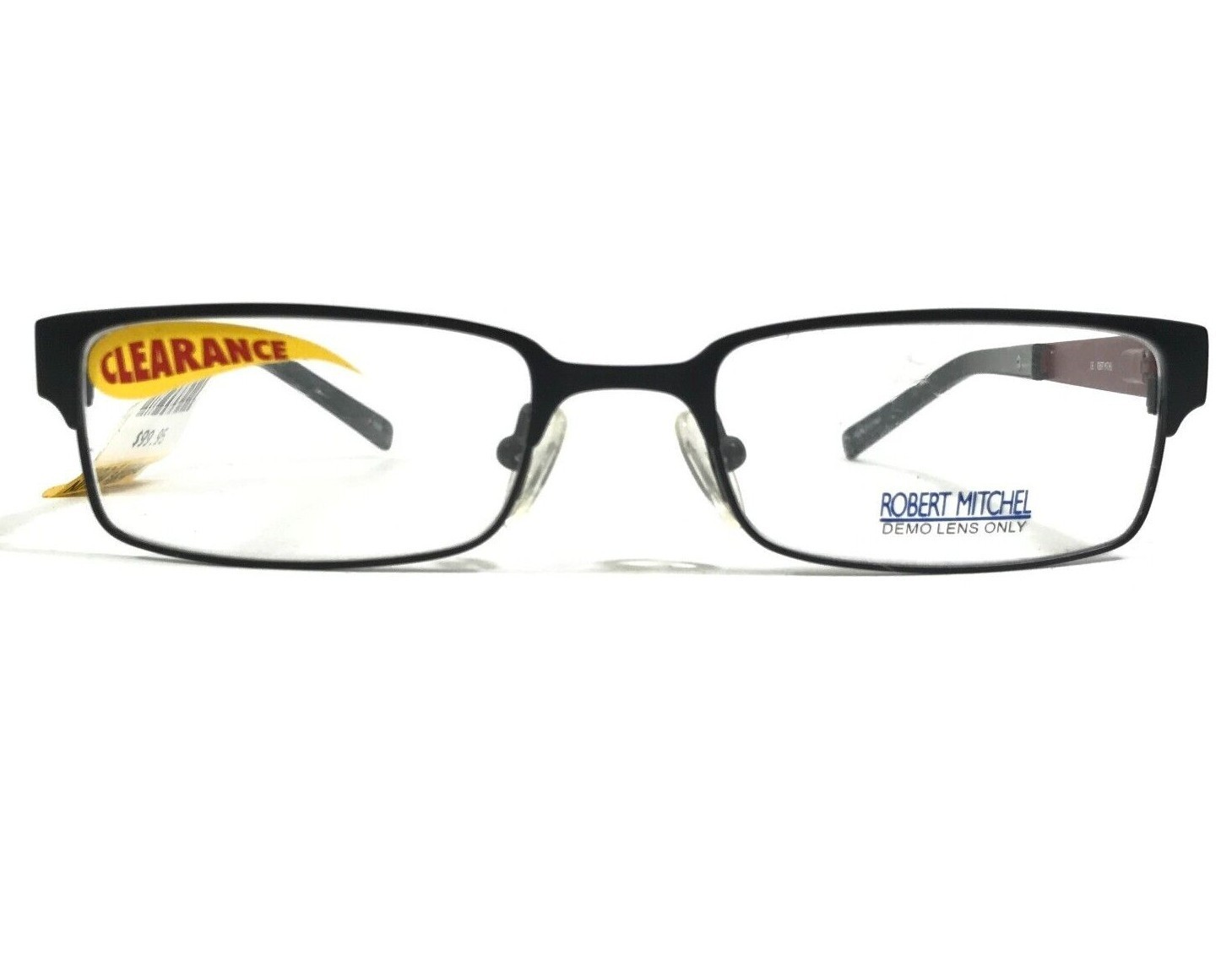 Robert Mitchel Rmj 3002 BK Kinder Brille Rahmen Schwarz Rot Rechteckig 4... - $49.48