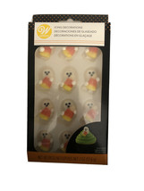 Ghost with Candy Corn 1 Ea Pk Of 12 Ct Royal Icing Decorations By Wilton... - £14.14 GBP