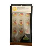 Ghost with Candy Corn 1 Ea Pk Of 12 Ct Royal Icing Decorations By Wilton... - £14.14 GBP
