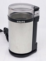 Vintage Krups Coffee Bean Grinder Spice Mill Model 408 Silver Black Made France - £22.28 GBP