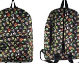 Super Mario Characters All Over Print Black Full Size Backpack - $25.95