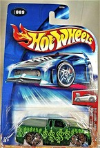 Hot Wheels #89 First Editions 89/100 &#39;TOONED CHEVY S-10 Green w/Bling Spoke - $7.00