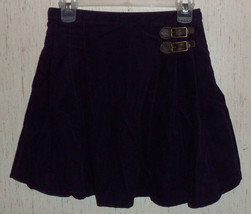 Excellent Girls Lands' End Adjustable Waist Purple Corduroy Skort Size 10 - $21.46