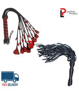 Set of 2 Authentic Cowhide Leather Floggers – Handmade &amp; Heavy-Duty Quality - $44.99