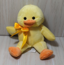 Amscan small Plush yellow orange duck satin bow - $9.89