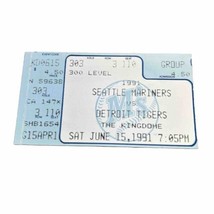 6/15/1991 Tigers @ Seattle Mariners Ticket Stub Randy Johnson Career win 28 9K&#39;s - £16.06 GBP