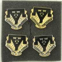 Lot 4 US Military DUI Unit Insignia Pins 544 Maintenance Bn Support The ... - $14.44