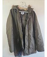 Old Navy Olive Winter Parka Jacket, Faux Fur Hood, Women&#39;s M - €21,45 EUR