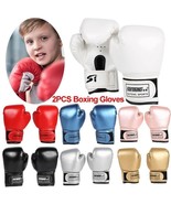 2pcs Kids Boxing Gloves Breathable PU Leather for Muay Thai Kickboxing K... - £21.54 GBP