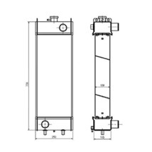 Water Tank Radiator 21W-03-42110 21W0342110 for Komatsu PC78US-6 - £1,069.73 GBP