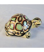 Mexico Pottery Turtle Figurine Folkart Decor 5&quot; long Handpainted Earthtones - $207.14 MXN