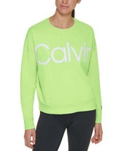 Calvin Klein Womens Activewear Performance Logo Sweatshirt, Lime Volt Si... - £39.96 GBP