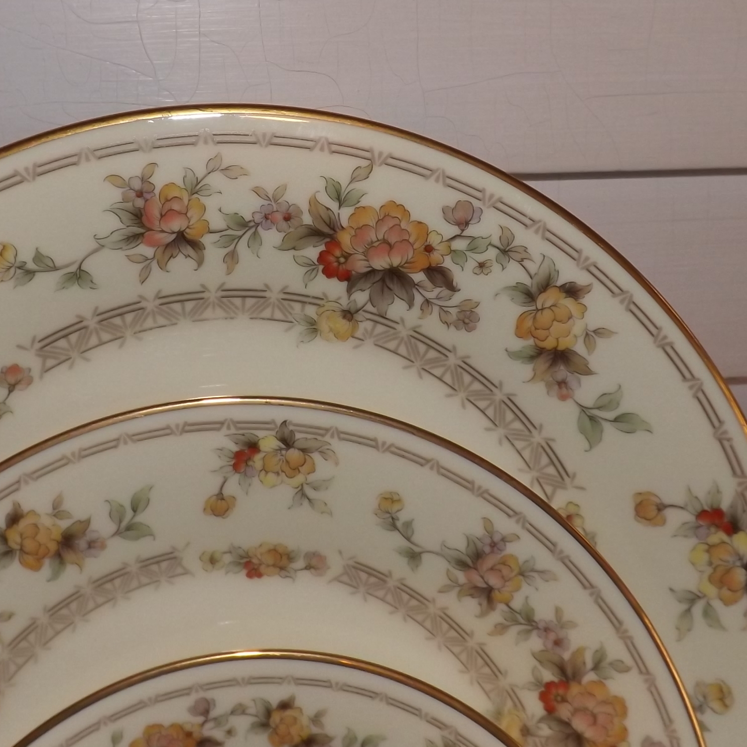 Noritake Westport Yellow 3 Plate Set: Dinner, Salad, and Bread/Butter Fine China - $24.99