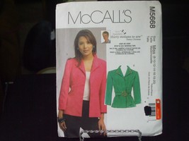 McCall's M5668 Misses Jackets Pattern - Size 8 to 20  Bust 31 1/2 to 40 - $8.73