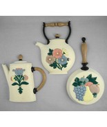 HOMCO Kitchen Wall Art Hangings Skillet Teapot Coffee Pot Floral 3309 33... - £11.73 GBP