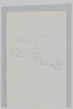 1885 Handwritten Letter JE Farnsworth Newton Upper Falls Massachusetts S... - $37.01