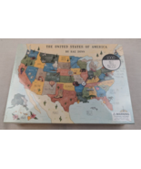 Rae Dunn Puzzle The United States of America  USA Map 1000 Pieces Factor... - $11.87