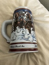 BUDWEISER holiday mug, stein, 1989, Anheuser-Busch, Clydesdales - £11.21 GBP
