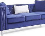 Glory Furniture Paige Sofa, Blue. Living Room Furniture, 30&quot; H x 86&quot; W x... - $999.99