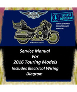 2016 Harley Davidson Touring Models Workshop Service Repair Maintenance ... - $24.95