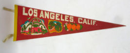 Vintage Los Angeles California Felt Pennant &quot;Theme Building&quot; 27&quot; - $27.67