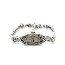 Vintage Hamilton Diamond 14K Gold 14mm Ladies Winding Cocktail Watch - £1,332.91 GBP