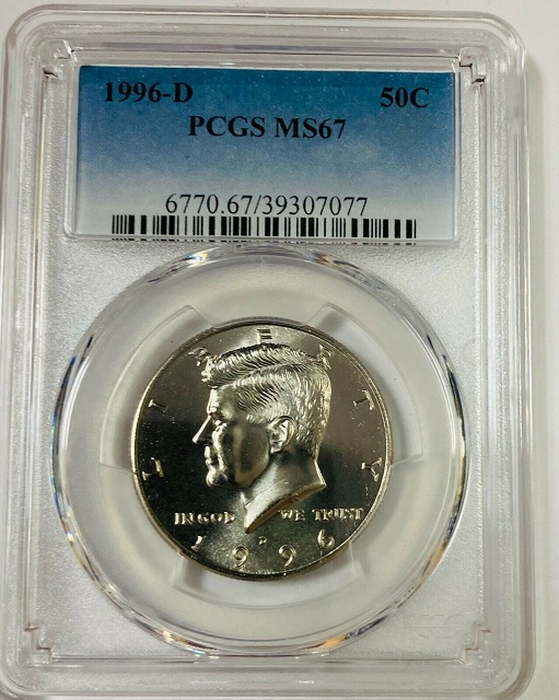 1996-D Kennedy Half Dollar PCGS MS-67   20220043 - $24.99