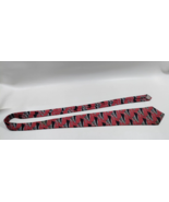 Christian Dior Necktie STEAMSHIP WITH TUGBOATS 100% Silk Tie Red RARE - $14.84