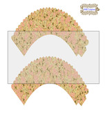 CupCake Wrapper6-Digital Clipart-Holiday-Gift Tag-Digital Paper-Party - $37.17 MXN