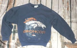 Vintage Retro Y2K 90s Lee Sport Denver Broncos Sweatshirt Size Medium - $19.79