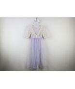 Vtg 50s 60s Womens Medium Sheer Fairy Lace Flower Chiffon Night Gown Sex... - $2,160.97 MXN