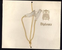QUEEN of ANGELS SCHOOL 1949 GRADUATION diploma ELEMENTARY Archdiocese CH... - $9.85