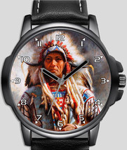 Red Indian Native Tribesman Stylish Rare Quality Wrist Watch - £42.71 GBP
