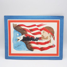 Willie Nelson Aigle Drapeau Locomotive Graphique Art Imprimé - £37.08 GBP