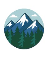 Mountains with snow and green fir trees - Cross Stitch Pattern PDF  - $93.40 MXN