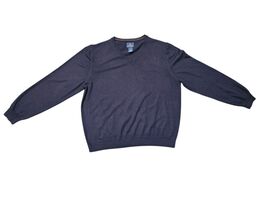 VTG Stafford 100% Wool Knit Sweater Mens XXL Blue V-Neck Pullover Long S... - $16.66