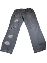 Vtg Y2K Enyce Baggy Patchwork Faded Black Jeans Men&#39;s 38x34 - $29.99