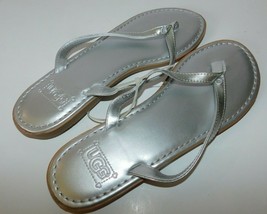 UGG Silver Leather Sandals Size 6 Brand New No Tag - £36.16 GBP