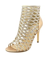 NEW NINA GOLD LEATHER  STILETTO SANDALS PUMPS SIZE 8 M $119 - $59.99