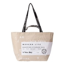 PURDORED 1 Pc Women Large Shopping Bag Waterproof Reusable Nylon Personalized St - £19.35 GBP
